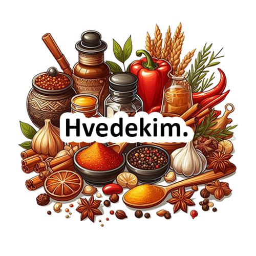 Farverig krydderiblanding og ingredienser