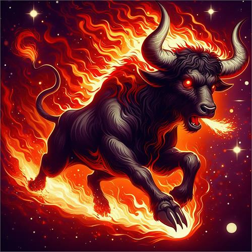 Flammende Tyr i Universet