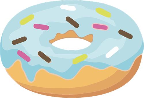 Farverig glasur donuts med slik