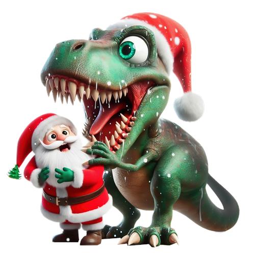 Juleeventyr med T-Rex og Julemanden