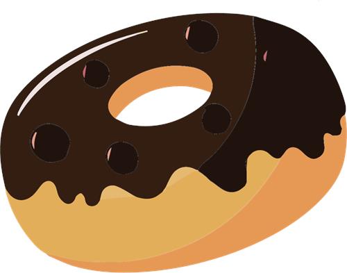 Lækker chokoladeglasur donut