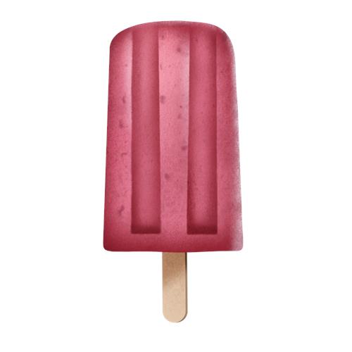 Frugtagtig Isvaffel