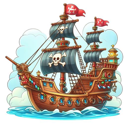 Piratskib på det åbne hav