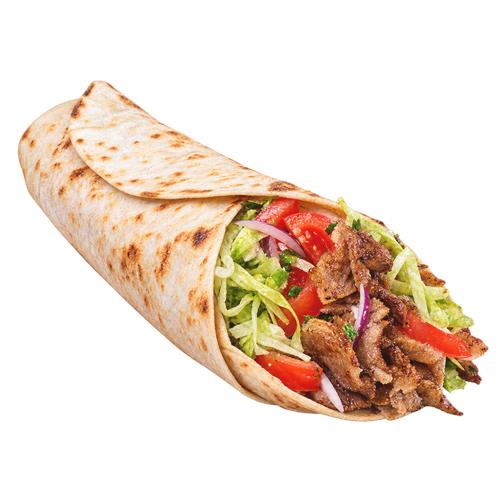 Grillet kebabwrap med salat