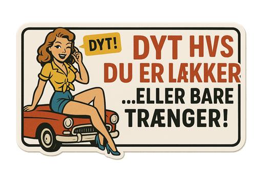Vintage Bilreklame med Humor