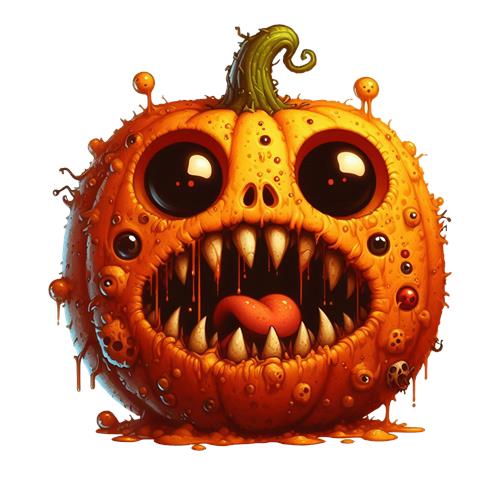 Skræmmende Halloween Græskar med Øjne