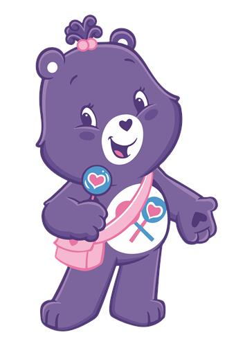 Venlig lilla bjørn med slik